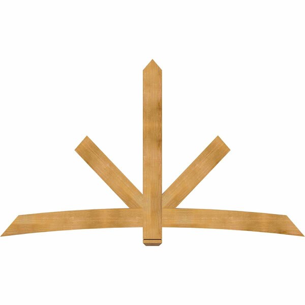 Ekena Millwork Alberta Rough Sawn Timber Gable Bracket, Western Red Cedar, 96"W x 56"H x 2"D x 6"F, 14/12 Pitch GBW096X56X0206ALB00RWR - main